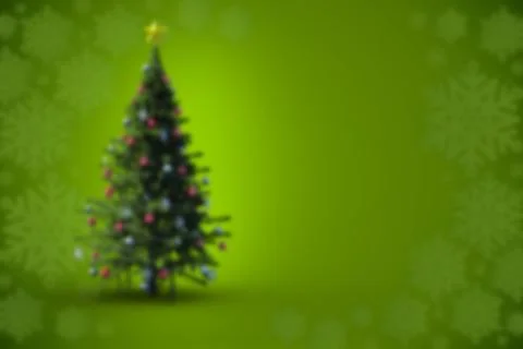 Blurred christmas tree background Stock Illustration