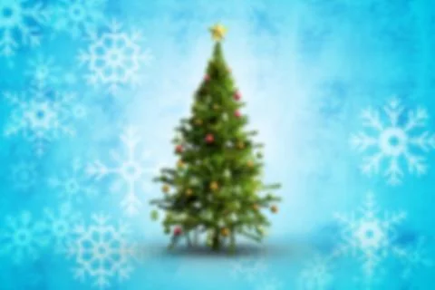 Blurred christmas tree background Stock Illustration