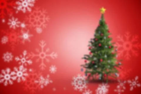 Blurred christmas tree background Stock Illustration