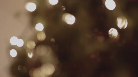 Blurred Christmas Tree Lights Abstract Tracking Shot Stock Footage 172265109