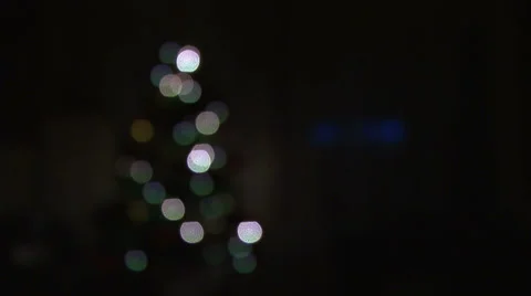 Blurred christmas tree lights Video stock 34085732