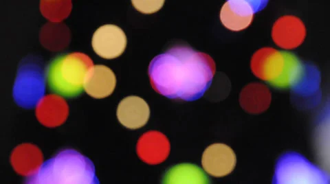 Blurred christmas tree lights at night. St.Petersburg, Russia Stock Footage 32849508
