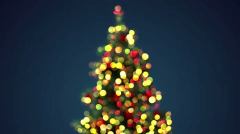 Blurred christmas tree loopable 4k (4096x2304) Stock Footage 55270619