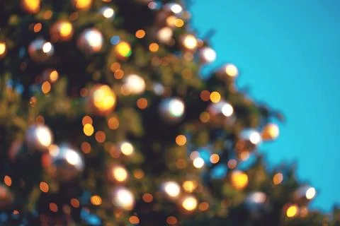 Blurred Christmas tree Stock Photos