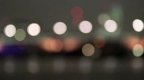 Blurred city lights with bokeh effect Vídeo Stock 44520363