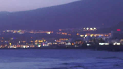 Blurred City Lights at Night Captured from Above with Bokeh Effect in 4k sl.. Stock Footage 265424341