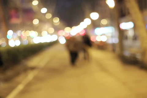 Blurred city view at night Stock-Footage 36834361