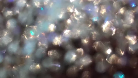Blurred close-up silver glitter ball, fantasy and celebration concept Stock Footage 120501093