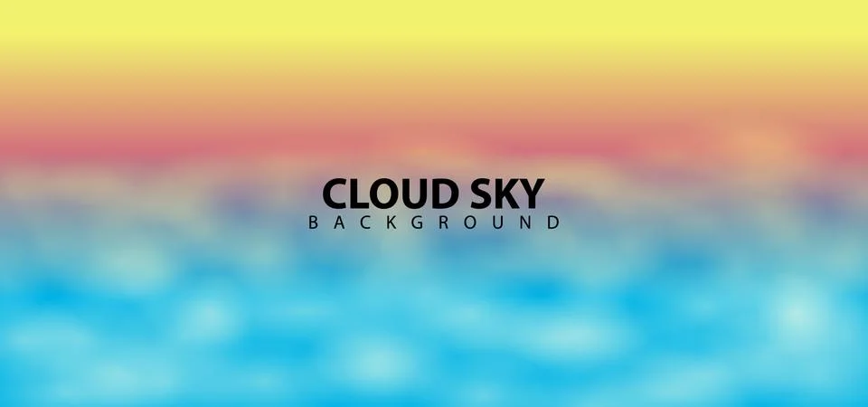 Blurred cloud sky design background template vector イラスト素材