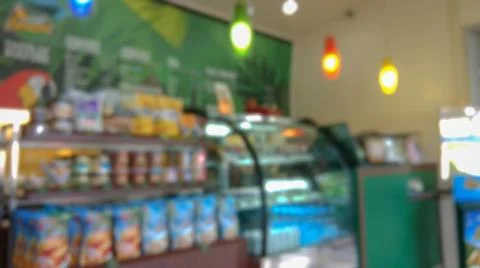 Blurred coffee bar Stock Photos
