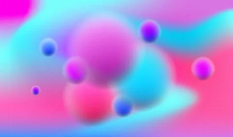 Blurred Colorful Background with Circle Objects. Stock Illustration