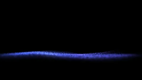 Blurred colorful dots waves looping on clean black background Stock Footage 339710892