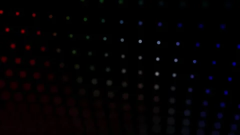 Blurred colourful dots loop motion on black background Stock Footage 334083992