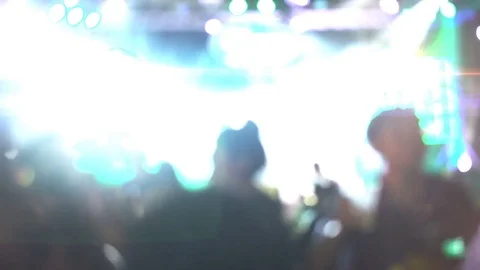 Blurred of concert crowd Stock Footage 83971231