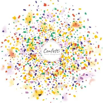 Blurred Confetti Background Vector Image Stock Illustration