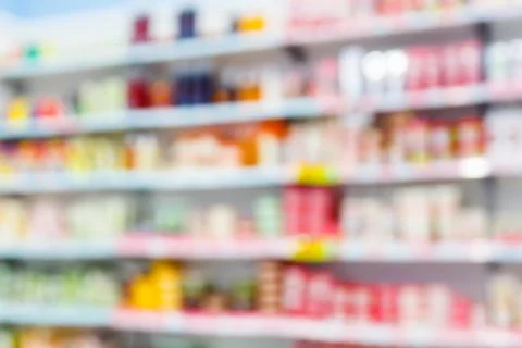 Blurred convenience store Stock Photos