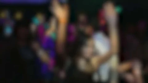 Blurred crowd on the dance floor. Stock Footage 71799262