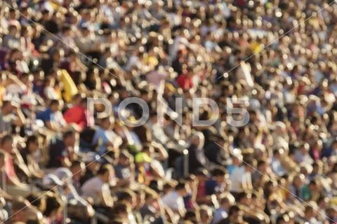 Blurred crowd in stadium Stock Photos
