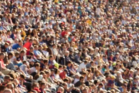 Blurred crowd in stadium Stock Photos