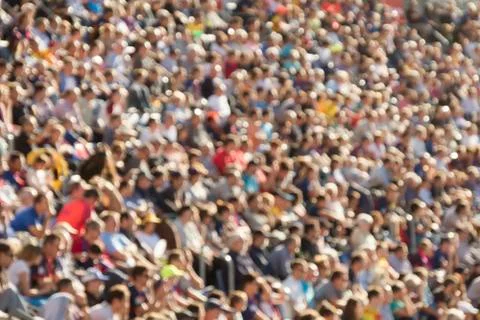 Blurred crowd in stadium Stock Photos