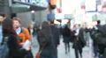 Blurred crowd walking in NYC Video HD