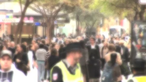 Blurred Crowds Of People Walking 2 Stock-Footage 1035198