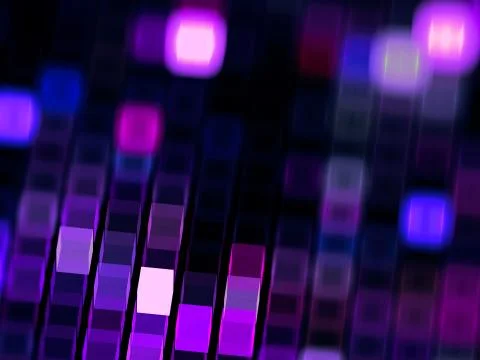 Blurred cubes - abstract digitally generated 3d illustration fractal Stock Illustration