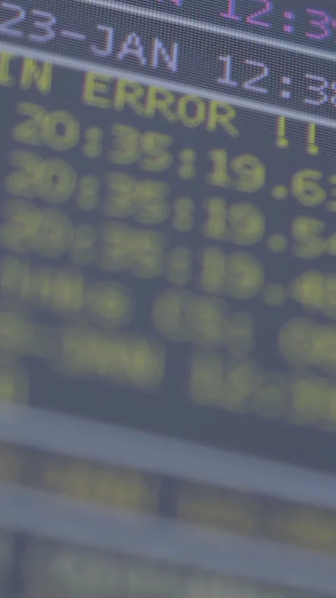 Blurred Data Code on Monitor Screen in Dim Light for Tech Concepts Vidéo 321728516