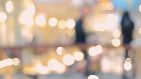 Blurred (defocus effect) indoor scene with bokeh. Stock Footage 82413900