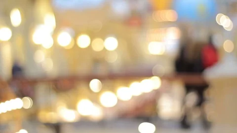 Blurred (defocus effect) indoor scene with bokeh light Stock Footage 82414085