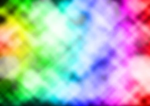 Blurred of Defocus image of Bokeh over multicolor star Background Stock-Illustration