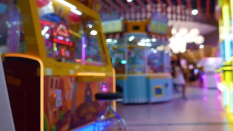 Blurred Defocused Arcade Game Center Stock Footage 324902668