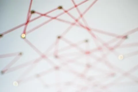 Blurred defocused background. Abstract concept (idea) of network, society Foto stock