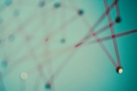 Blurred defocused background. Abstract concept (idea) of network, society Stock Photos