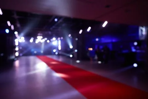 Blurred defocused image of car presentation Fotos Stock