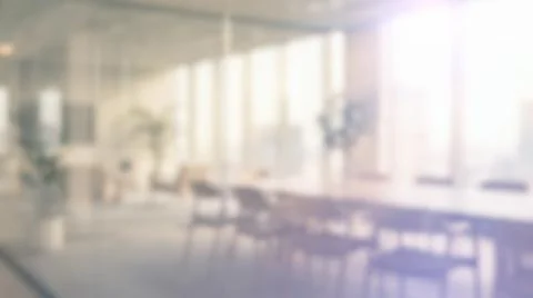 Blurred defocussed background of modern light corporate boardroom conference  Stock Photos