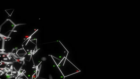 Blurred digital cloud in the left corner of the screen.3d seamless animation of Stock-Footage 102735041