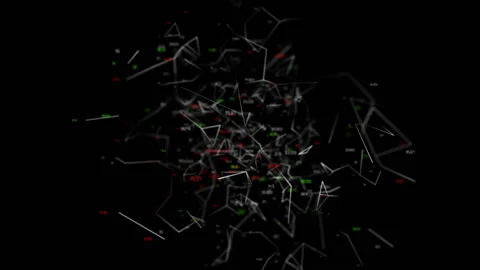 Blurred digital cloud.3d seamless animation of Global Business Network rotating Stock Footage 102734462