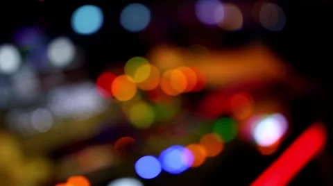 Blurred DJ With Bokeh Video stock 42527156
