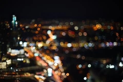 Blurred dramatic night view of city Stock Photos