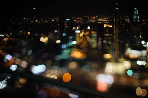 Blurred dramatic night view of city Stock Photos