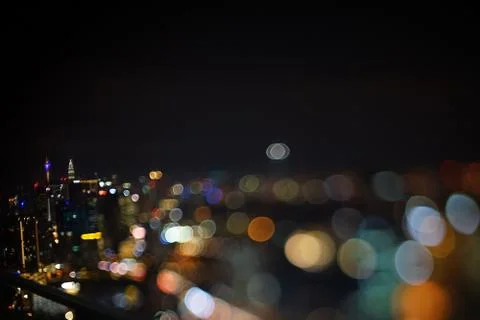 Blurred dramatic night view of city Stock Photos