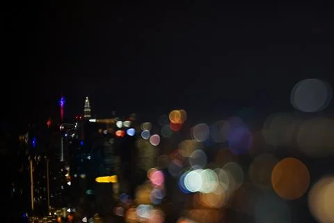 Blurred dramatic night view of city Stock Photos