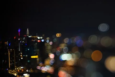 Blurred dramatic night view of city Stock Photos