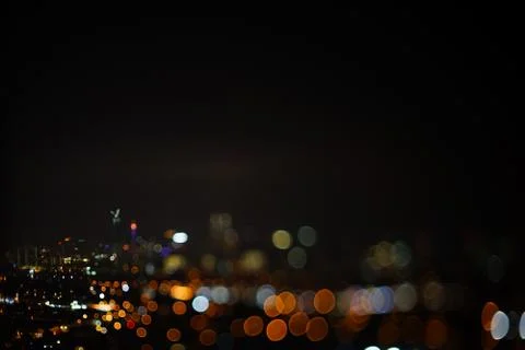 Blurred dramatic night view of city Stock Photos