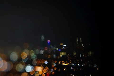 Blurred dramatic night view of city Stock Photos