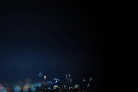 Blurred dramatic night view of city Stock Photos