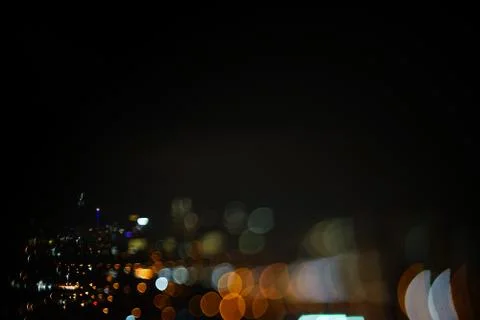 Blurred dramatic night view of city Stock Photos