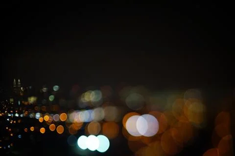Blurred dramatic night view of city Stock Photos