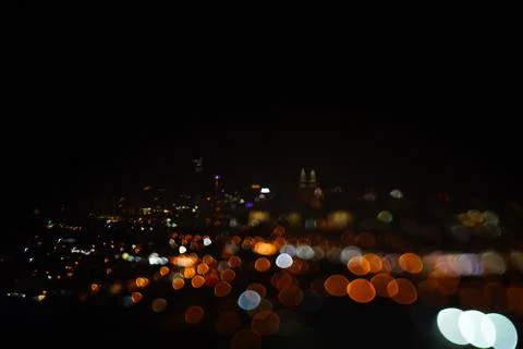 Blurred dramatic night view of city Stock Photos